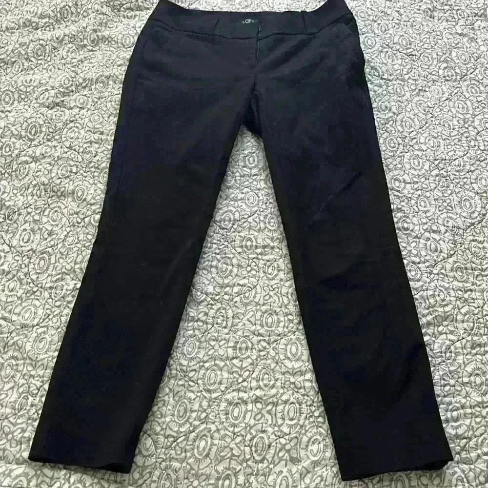 Loft Julie skinny black trousers